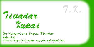 tivadar kupai business card